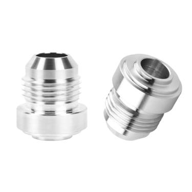 Imagem de ZNDAW 2 peças 8AN macho solda no encaixe do batom, acessórios de tanque de combustível soldáveis de alumínio macho, 8 AN solda no conector de rosca adaptador de mangueira para fluido de arrefecimento