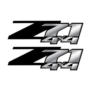 Imagem de Par De Adesivos Chevrolet Z71 S10 Lateral Preto
