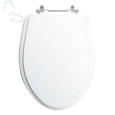 Imagem de Tampa Vaso Sanitário Madeira Laqueada Absolute Branco Para Bacia Ideal Standard