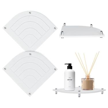 Imagem de 2 peças de tapete de secagem de pedra em forma de leque, bandeja de pedra absorvente de água com pés de aço inoxidável, bandeja de pia de pedras de diatomita de secagem rápida, organizador dispensador