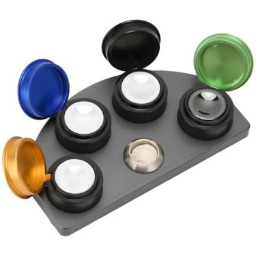 Imagem de Pod de óleo de relógio de cerâmica com 4 seções e tampas codificadas por cores, copo de lubrificação para tarefas profissionais de manutenção de relógios