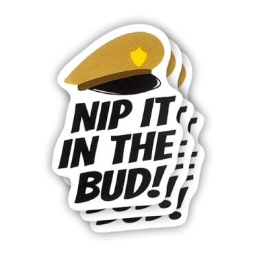 Imagem de (3 peças) Adesivo Nip It in The Bud com frases motivacionais sarcásticas com citação humorística decalque de vinil para Kindle, laptop, garrafa de água, capacete rígido de telefone, adesivo de citação