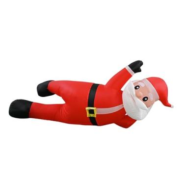 Imagem de Vaveren Papai Noel inflável de Natal com luzes de LED embutidas, decoração divertida para ambientes externos e internos. Ideal para festas no quintal e festas