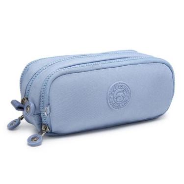 Imagem de Estojo Escolar Triplo 3 Divisórias Zíper C/ Chaveiro Da Kika - D Prese