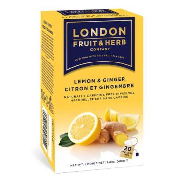 Imagem de Chá de Capim Limão Com Gengibre London Fruit & Herb 20 Sachês