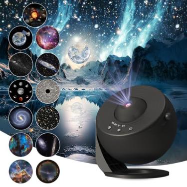 Imagem de Projetor planetário estrela, projetor Rusoso Galaxy, projetor de discos de filme 13 em 1, luz noturna, lâmpada de céu estrelado, rotação de 360°, baixo ruído, para crianças, quarto, festa, salas de