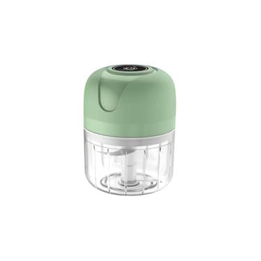 Imagem de Mini Processador Triturador de Alimentos Elétrico, Portátil, 250ml, USB, Aço Inoxidável e ABS, com Lâmina para Legumes, Frutas e Carnes