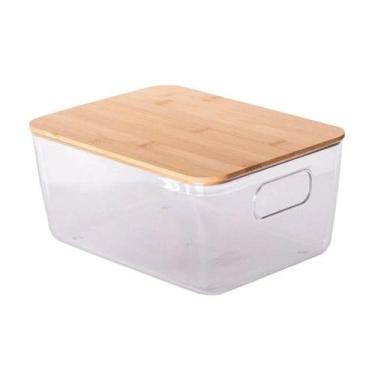 Imagem de Cesto Organizador Tampa Bambu Idealle Eco 19 Cm Paramount
