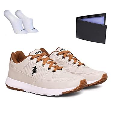 Imagem de Tenis Masculino Sapatenis da Polo Elite casual cadarço sapato + meia e carteira