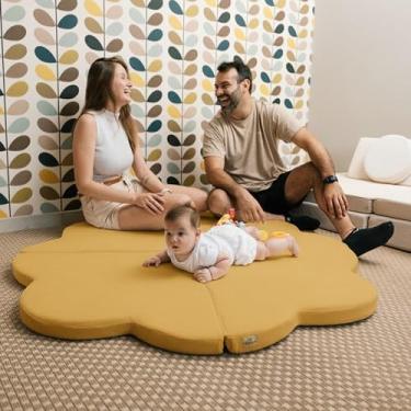 Imagem de Tatame Infantil Flowerpad – Tapete Infantil em Tecido Macio e Acolchoado com Design Modular - Little Duck (Mostarda)