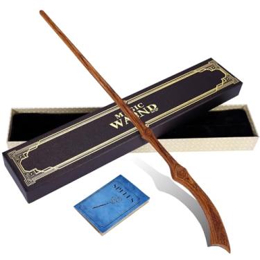 Imagem de Wooden Magic Wand Wizard Witch Wood Wands Hand Carved for Collection Cosplay Christmas Party with Spellbook & Gift Box (Gun)