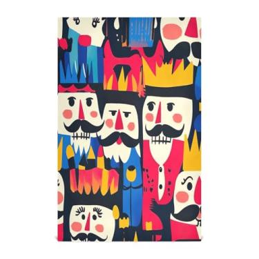 Imagem de Blueangle Conjunto de 1 toalha de prato de cozinha Quebra-nozes de desenho animado | 45 x 71 cm | Toalhas macias e absorventes panos de prato (415)