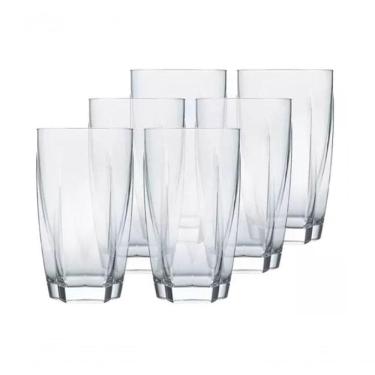 Imagem de Jogo Copo Vidro Cristal 370ml Topazio