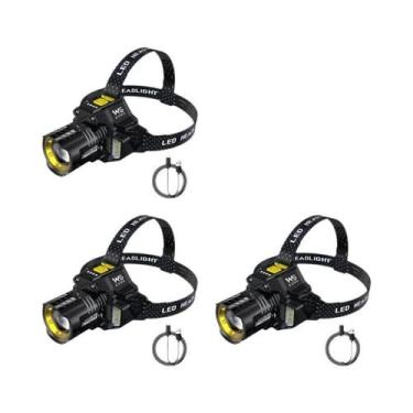 Imagem de Lanterna De Cabeça LED Recarregável Com Sensor De Movimento, Farol COB