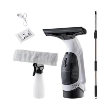 Imagem de Limpa Vidros Elétrico Sem Fio Branco Multifuncional Portátil Recarregá