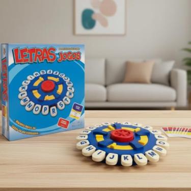 Imagem de Jogo de Palavras STOP RODA DE LETRAS GRANDE EM PORTUGUÊS- Jogo de Tabuleiro Divertido para Toda a Família Com Cronômetro e Roda Giratória Educativo (Modelo 1)