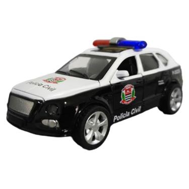 Imagem de Miniatura Carro Polícia Civil Ferro Abre Portas 1/32 Preto