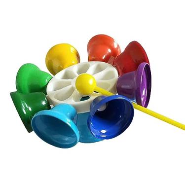 Imagem de Generic 8 Notas Sinos Musicais Brinquedo Colorido para Crianças, Instrumentos de Sino Musical de Volume Ajustável de Materiais de Metal para Ensinar o Jardim de Infância
