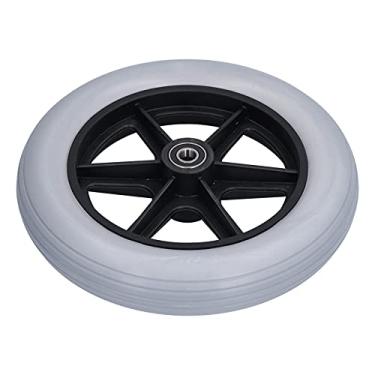 Imagem de YWBL-WH Roda Dianteira para Cadeira de Rodas de 10 Polegadas, Rodízio Inflado à Prova de Explosão Com Desgaste Antiderrapante, Estrutura de Liga de Alumínio Durável para Substituição de Andador e Cadeira de