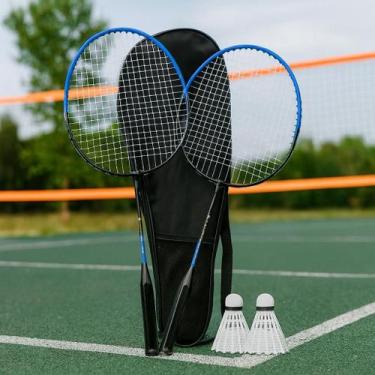 Imagem de Kit Badminton 2 Raquetes e Petecas com Bolsa Transporte - Yeet