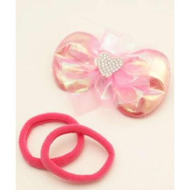 Imagem de Kit 3 Peças Presilhas E Elásticos De Cabelo Infantil M-87470 - MARISA,