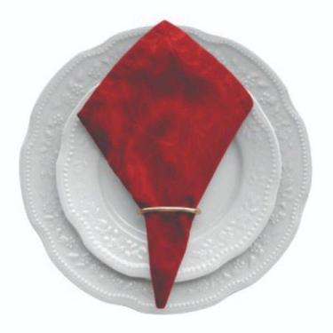 Imagem de Kit 6 Guardanapos de Mesa Posta 30x30 Com Anel Jacquard Adamascado Lux