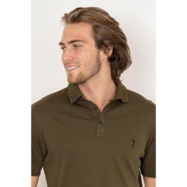 Imagem de Camisa Polo Aleatory Lisa Algodão Pima Marrom-Masculino