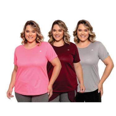 Imagem de Kit 3 Camisetas Better Together Plus Size Fitness Dry Feminina-Feminino