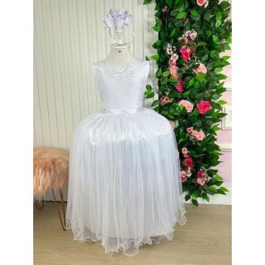 Imagem de Vestido Infantil Longo Regata Branco - Coleção Enjoy, Branco, 12