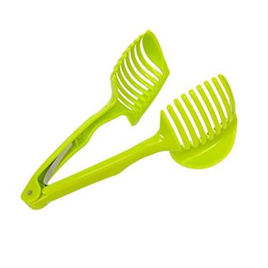 Imagem de Dispositivo de Corte Limão Prato Redondo Fatiador Gadgets Criativos Cozinha Separador Frutas Pinças Alimento ABS Fáceis