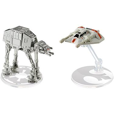 Imagem de Hot Wheels Star Wars AT-AT vs. Rebel Snowspeeder Vehicles, 2 Pack