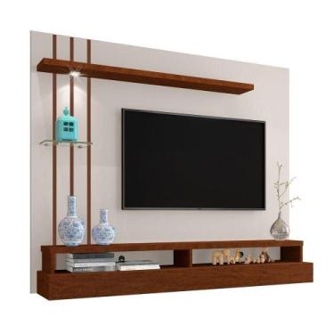 Imagem de Painel Para Tv De Até 55 Suspenso éden Off White/canela - CARMOLAR MÓV