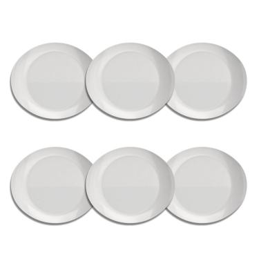 Imagem de Jogo De Prato Raso 30x26cm Branco - Arcoroc Steak (6 Peças)
