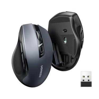 Imagem de UGREEN Mouse Sem Fio de 2,4 GHz com Receptor USB, Conexão de 15 m, Mouse Ergonômico de 6 Botões, Até 4K Dpi, Compatível com PC, Laptop, Macbook, Windows 11 10, macOS, Linux