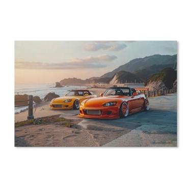 Imagem de HouLaiZhe Modificado S2000 Seaside Jdm pôsteres de carro tela estética decoração de quarto pintura de parede impressões de sala de galeria decoração de parede para quarto sala de estar escritório 11 x