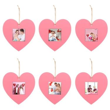 Imagem de MixTeach 24 peças de enfeites para pendurar porta-retrato dia dos namorados (rosa)