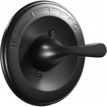 Imagem de Kit de acabamento de alça de chuveiro de substituição para série Delta 13/14, cabo de chuveiro preto fosco e placa de cobertura, substituição T13020-BL para válvula de chuveiro série R10000 (válvula e