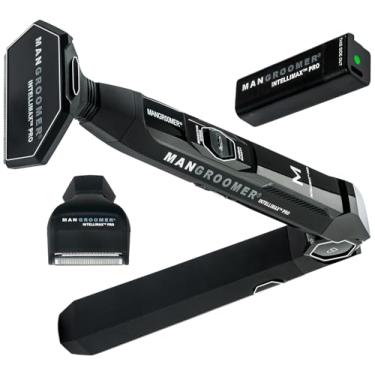 Imagem de MANGROOMER - INTELLIMAX PRO - Novo barbeador traseiro com 2 cabeças flexíveis de absorção de choque, dobradiça elétrica, cabo de alcance extremo e design avançado de lâmina extralarga de 6,9 cm