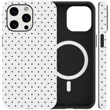 Imagem de Cinysnt Capa de telefone fofa de bolinhas para iPhone 11 Pro capa magnética de 5,8 polegadas, compatível com Magsafe, estampa estética moderna design feminino capa rígida PC à prova de choque macio