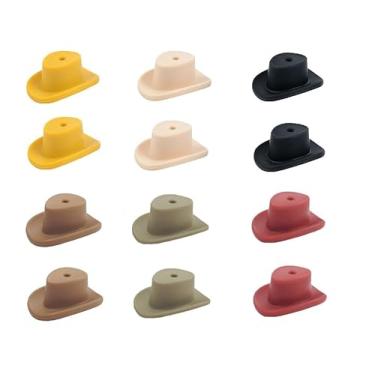 Imagem de JNwhy Contas focais de silicone a granel para caneta, contas soltas de borracha macia para chaveiro, faça você mesmo, fazer joias, pulseira, cordão, colar, artesanato feito à mão (chapéu de cowboy)