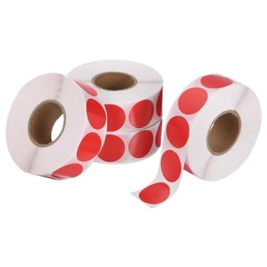 Imagem de PATIKIL 4000 peças de adesivos coloridos de 4 rolos, adesivos circulares de 1,9 cm, etiqueta de codificação para escritório, negócios, quintal, venda de garagem, decoração de casa, vermelho