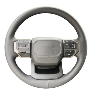 Imagem de MEWANT Capa de volante costurada à mão para Toyota Land Cruiser 2024-2026 Acessórios de volante para Toyota Land Cruiser 2024-2026