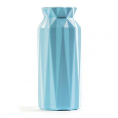 Imagem de Grupo Mirandinha Vaso Decorativo em Plástico Azul Bebê – Centro de Mesa Elegante para Festas, Eventos e Decoração – Durável, Reutilizável e Fácil de Limpar