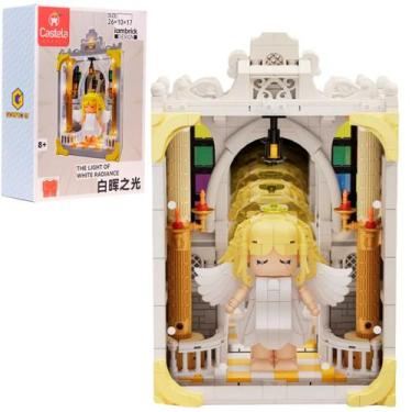 Imagem de Blocos de Montar Anjinho Igreja Anjo Capela Iluminada 774 Peças - Cast