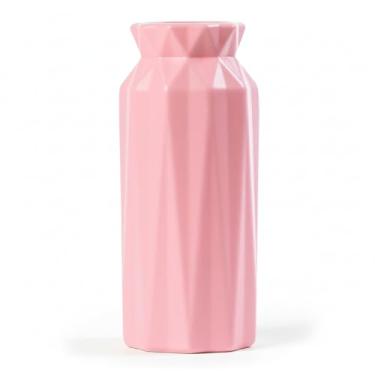 Imagem de Grupo Mirandinha - Vaso Decorativo de Plástico Rosa Bebê – Centro de Mesa para Festas, Eventos e Decoração de Casa – Fácil de Limpar e Reutilizável