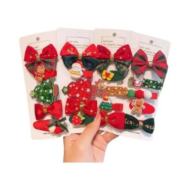 Imagem de Grampo do cabelo do Natal para crianças, acessório requintado do cabel