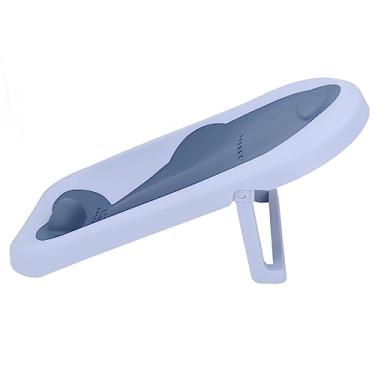Imagem de Cryfokt Suporte de Banho para Bebês, Proteção para Coluna, Assento Dobrável de Secagem Rápida para Recém-nascidos e Infantis, Banheira, Material de Polipropileno Ecológico (Azul claro)