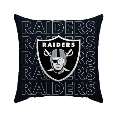 Imagem de Las Vegas Raiders 45.7 cm x 45.7 cm Echo Wordmark Poly Span D-cor travesseiro