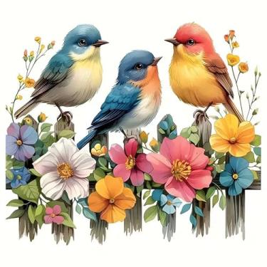 Imagem de Adesivos de vinil de PVC para carro, três pássaros, à prova d'água, adesivos autoadesivos para carros, laptops, caminhões, motocicletas, parede, janela, bagagem, capa de arranhão, decoração de porta