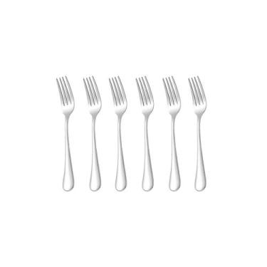 Imagem de Garfo de Sobremesa Inox Talheres Buffet Restaurante Jogo 6un - CASACHA